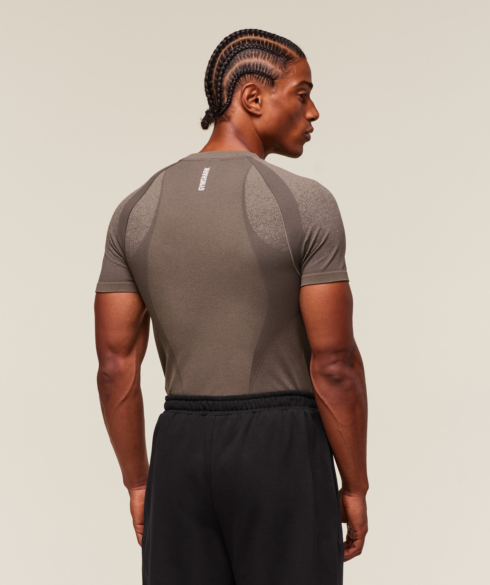 Gymshark Shadow Seamless T Shirt Camo Brown
