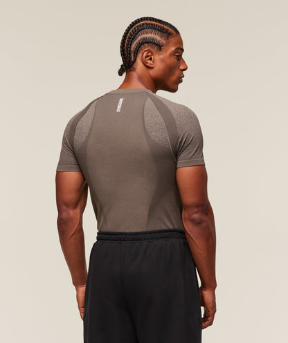 Gymshark Shadow Seamless T Shirt Camo Brown