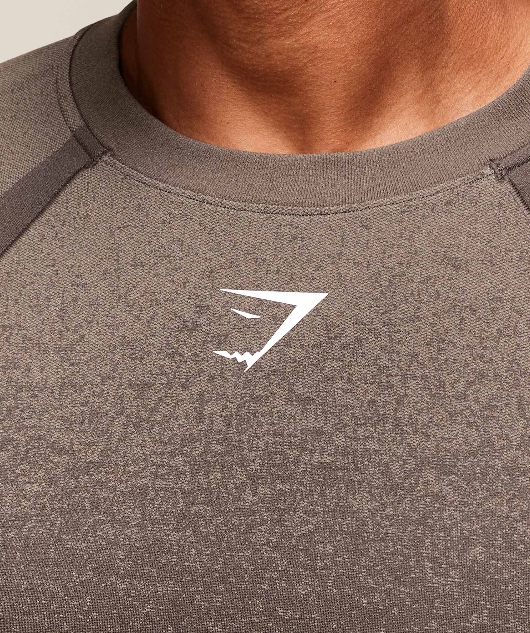 Gymshark Shadow Seamless T Shirt Camo Brown