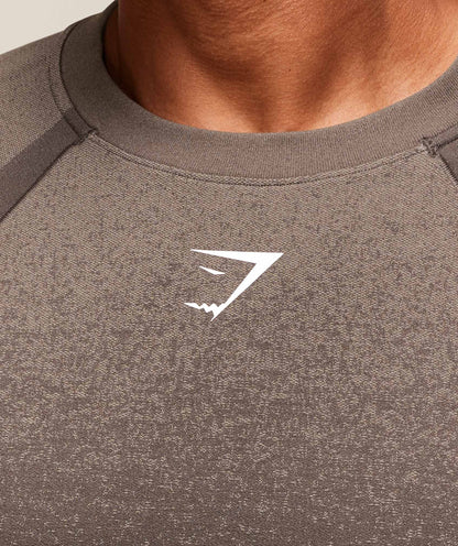 Gymshark Shadow Seamless T Shirt Camo Brown