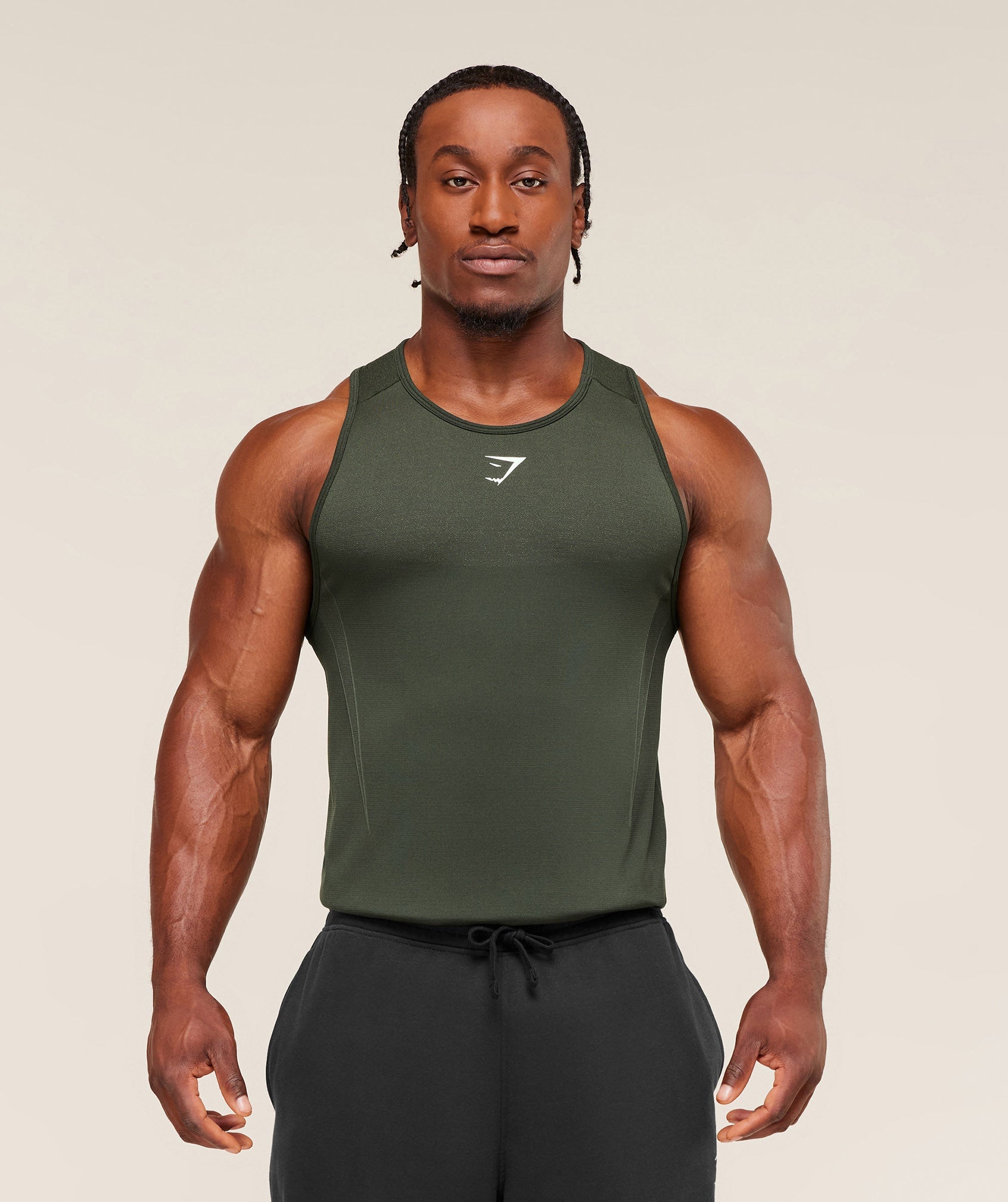 Gymshark Shadow Seamless Stringer Trail Green