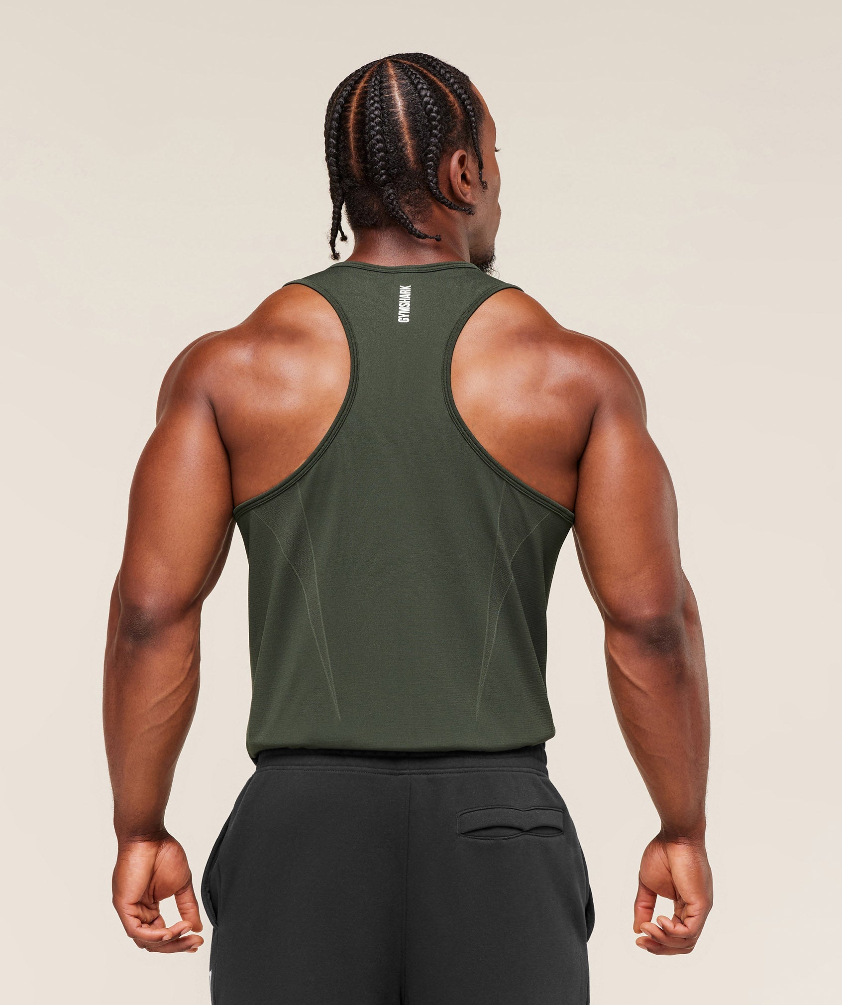 Gymshark Shadow Seamless Stringer Trail Green
