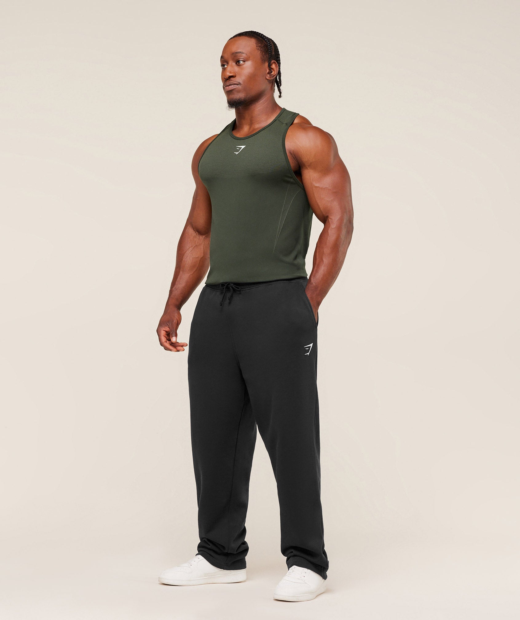 Gymshark Shadow Seamless Stringer Trail Green