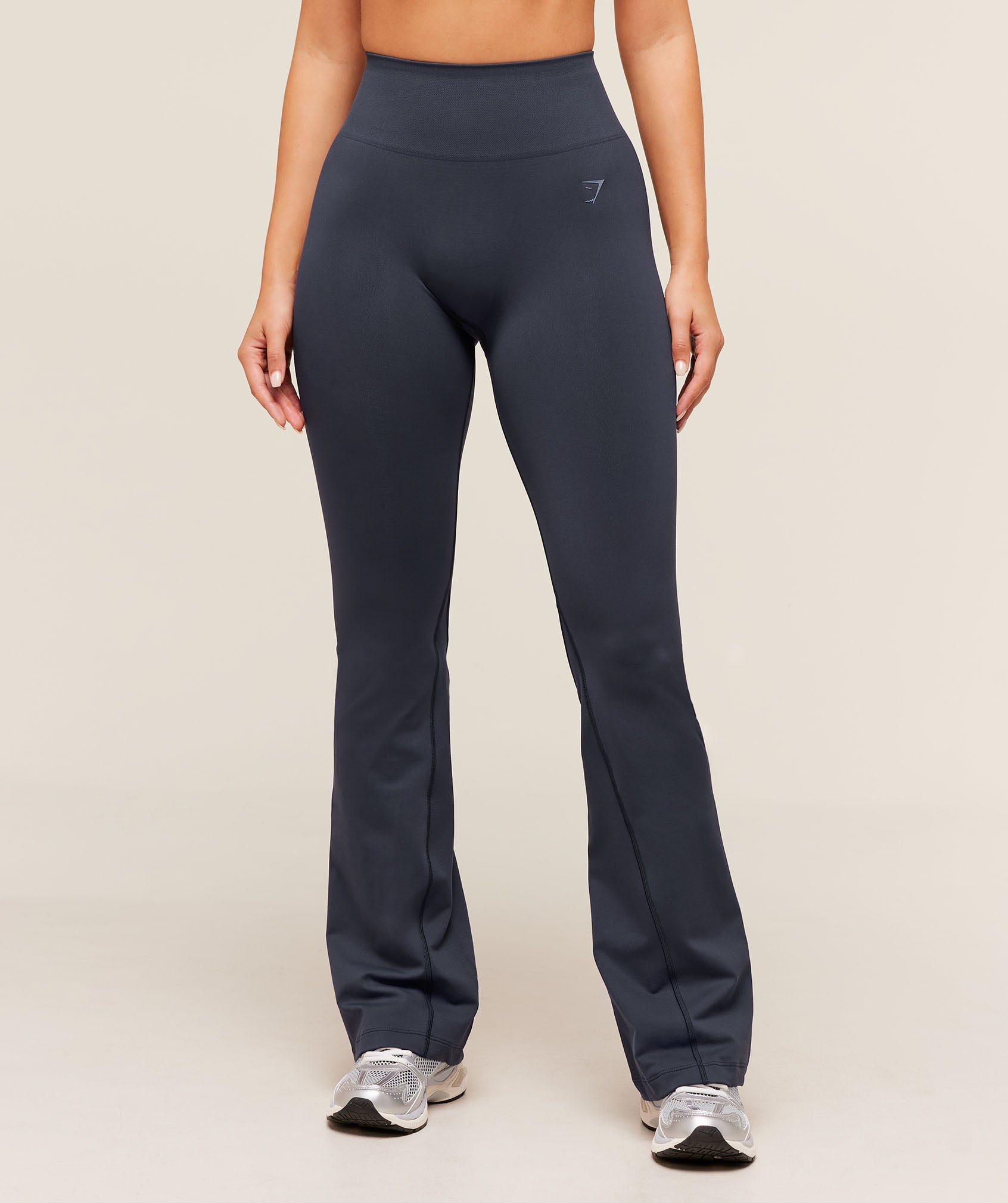 Women's Gymshark Soft Sculpt Flared Leggings Heavy Blue