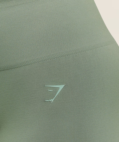 Women's Gymshark Soft Sculpt Shorts Unit Green