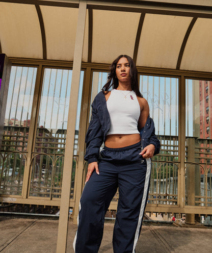Women's Gymshark Gymshark X Analis Woven Track Pants Midnight Blue