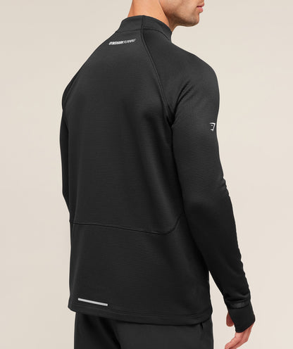 Gymshark Running 1/4 Zip Black
