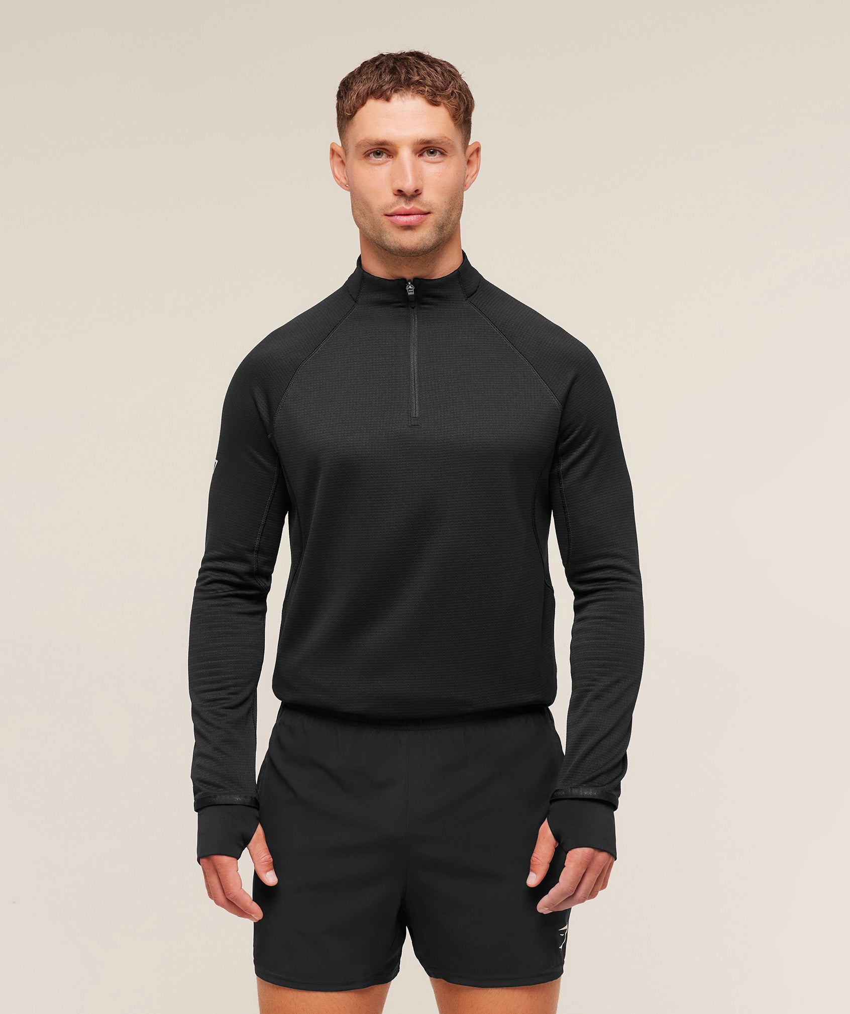 Gymshark Running 1/4 Zip Black