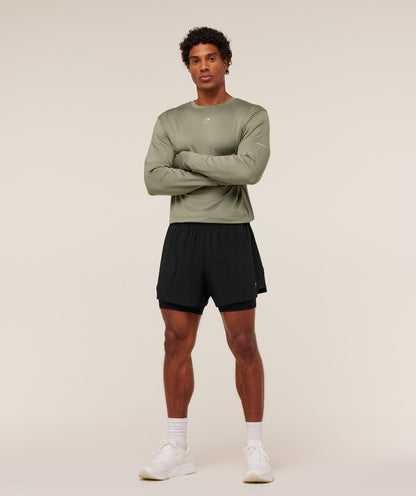 Gymshark Running Long Sleeve T-Shirt Base Green