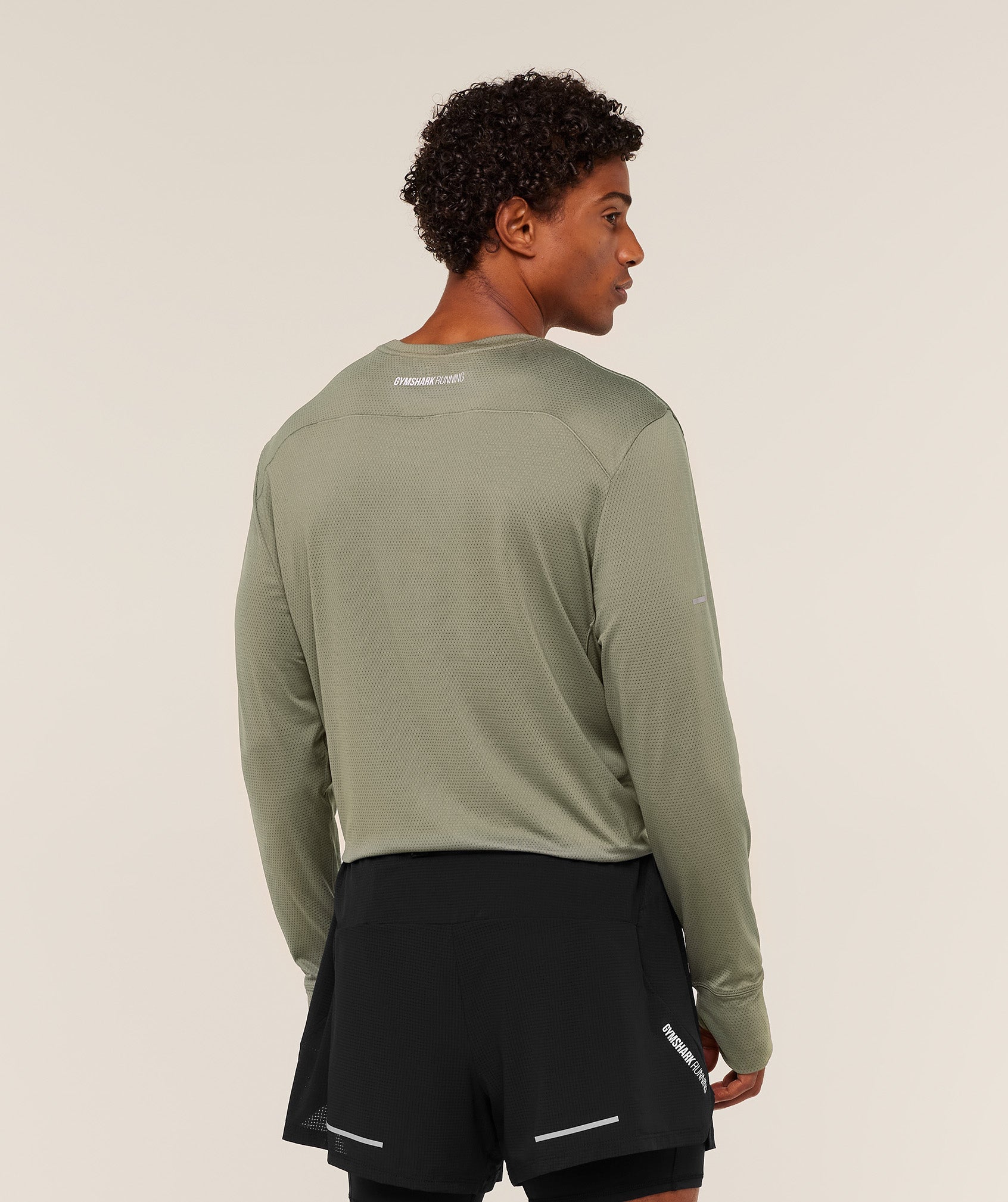 Gymshark Running Long Sleeve T-Shirt Base Green