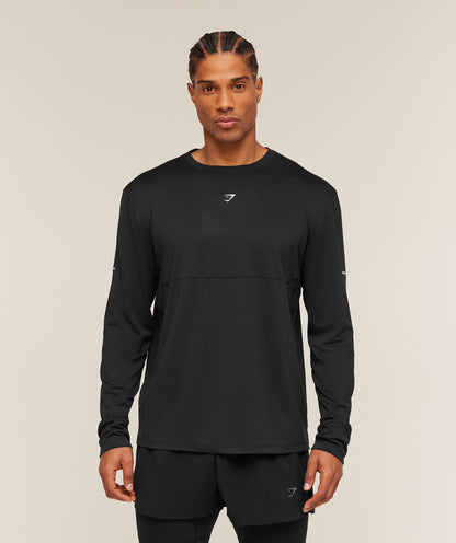 Gymshark Running Long Sleeve T-Shirt Black