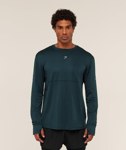 Gymshark Running Long Sleeve T-Shirt Deep Petrol Blue