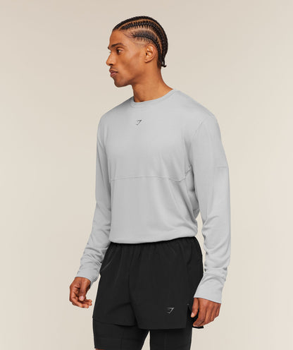 Gymshark Running Long Sleeve T-Shirt Stratus Grey