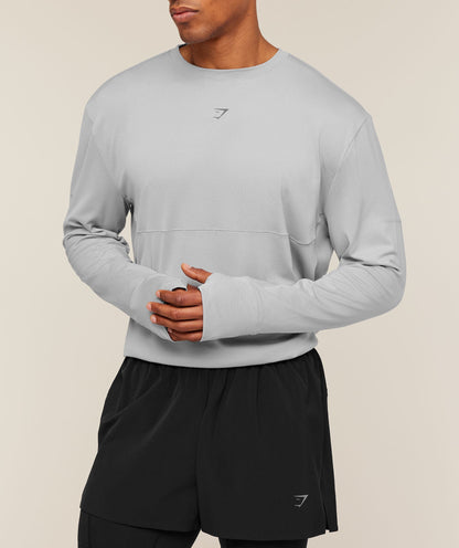 Gymshark Running Long Sleeve T-Shirt Stratus Grey