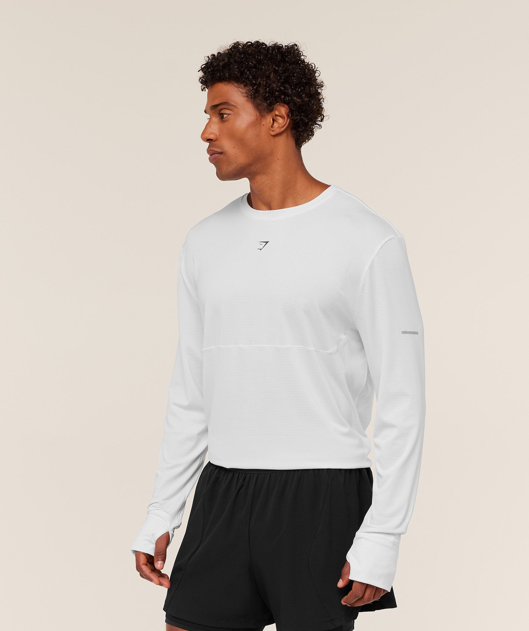 Gymshark Running Long Sleeve T-Shirt White