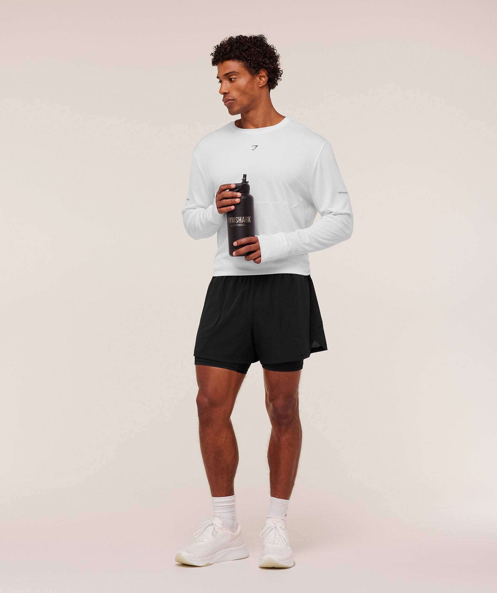Gymshark Running Long Sleeve T-Shirt White