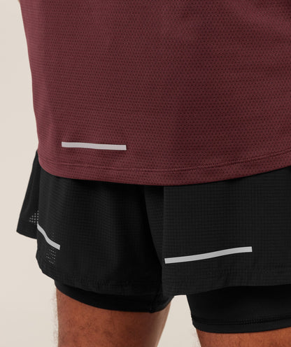 Gymshark Running T-Shirt Rich Maroon
