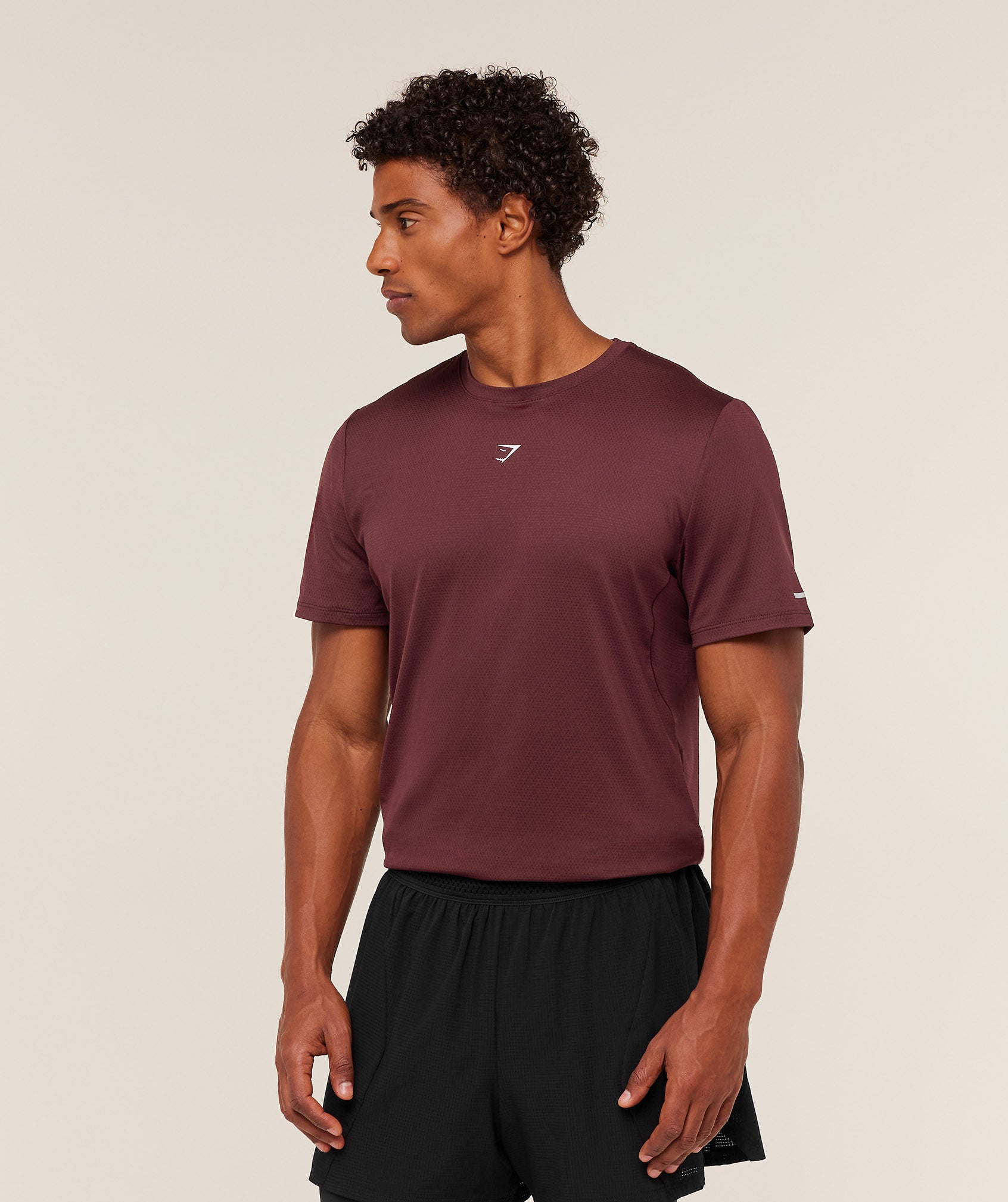 Gymshark Running T-Shirt Rich Maroon