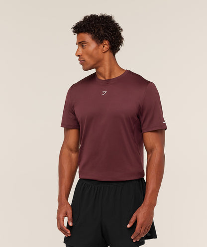 Gymshark Running T-Shirt Rich Maroon