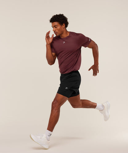 Gymshark Running T-Shirt Rich Maroon