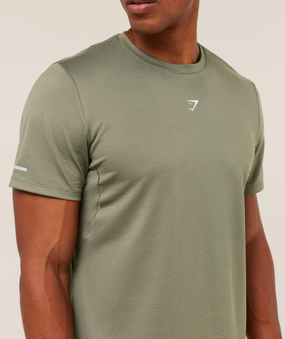 Gymshark Running T-Shirt Base Green