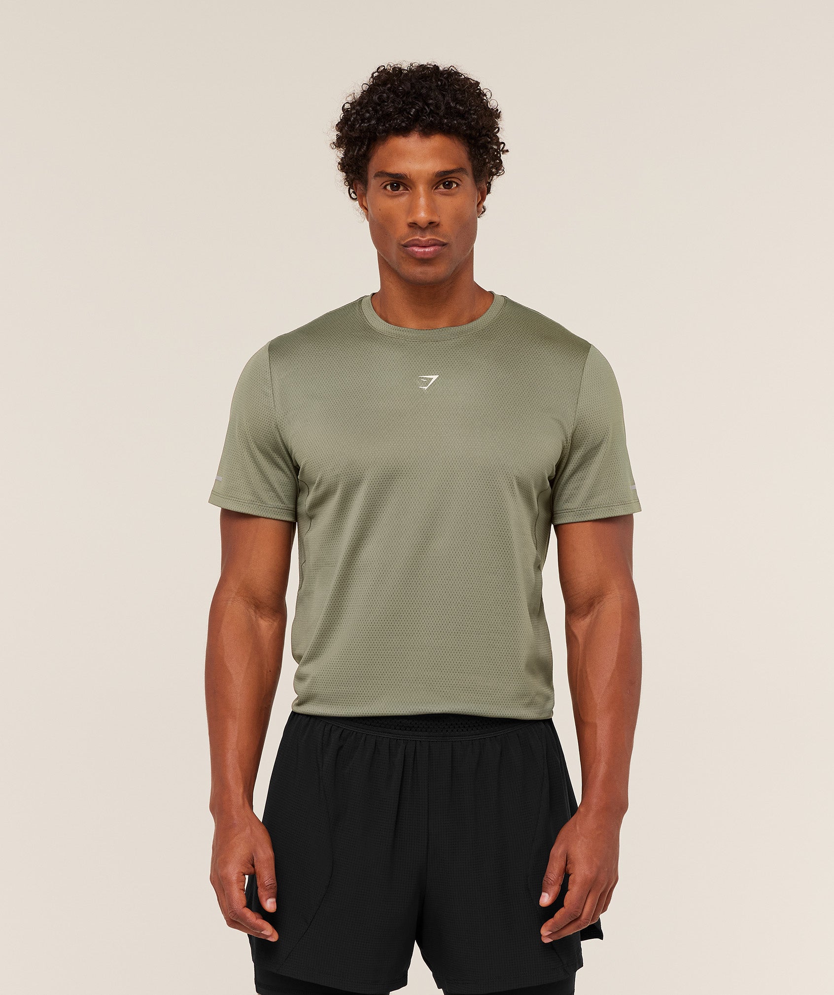 Gymshark Running T-Shirt Base Green