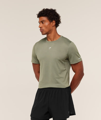 Gymshark Running T-Shirt Base Green