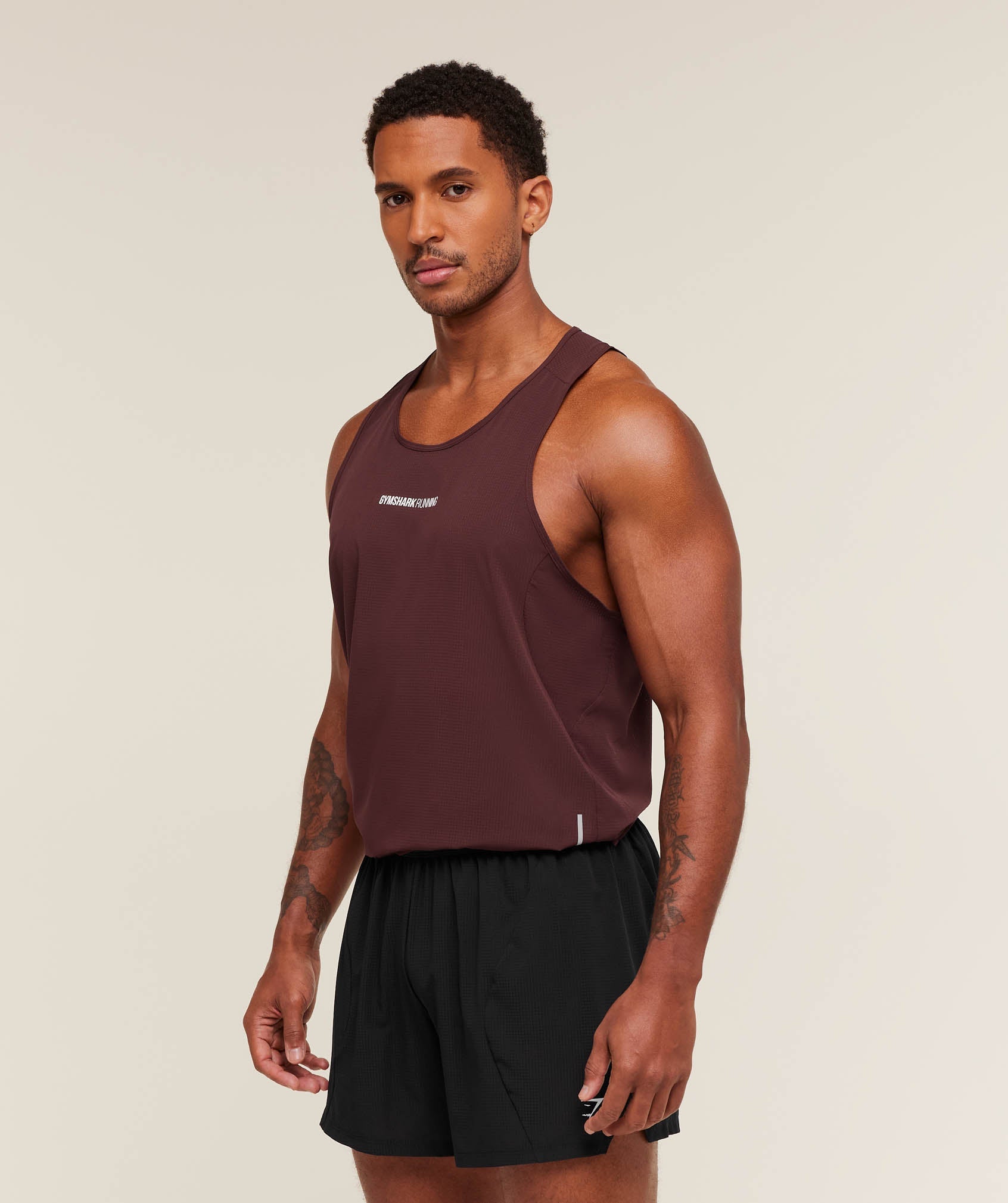 Gymshark Running Tank Rich Maroon