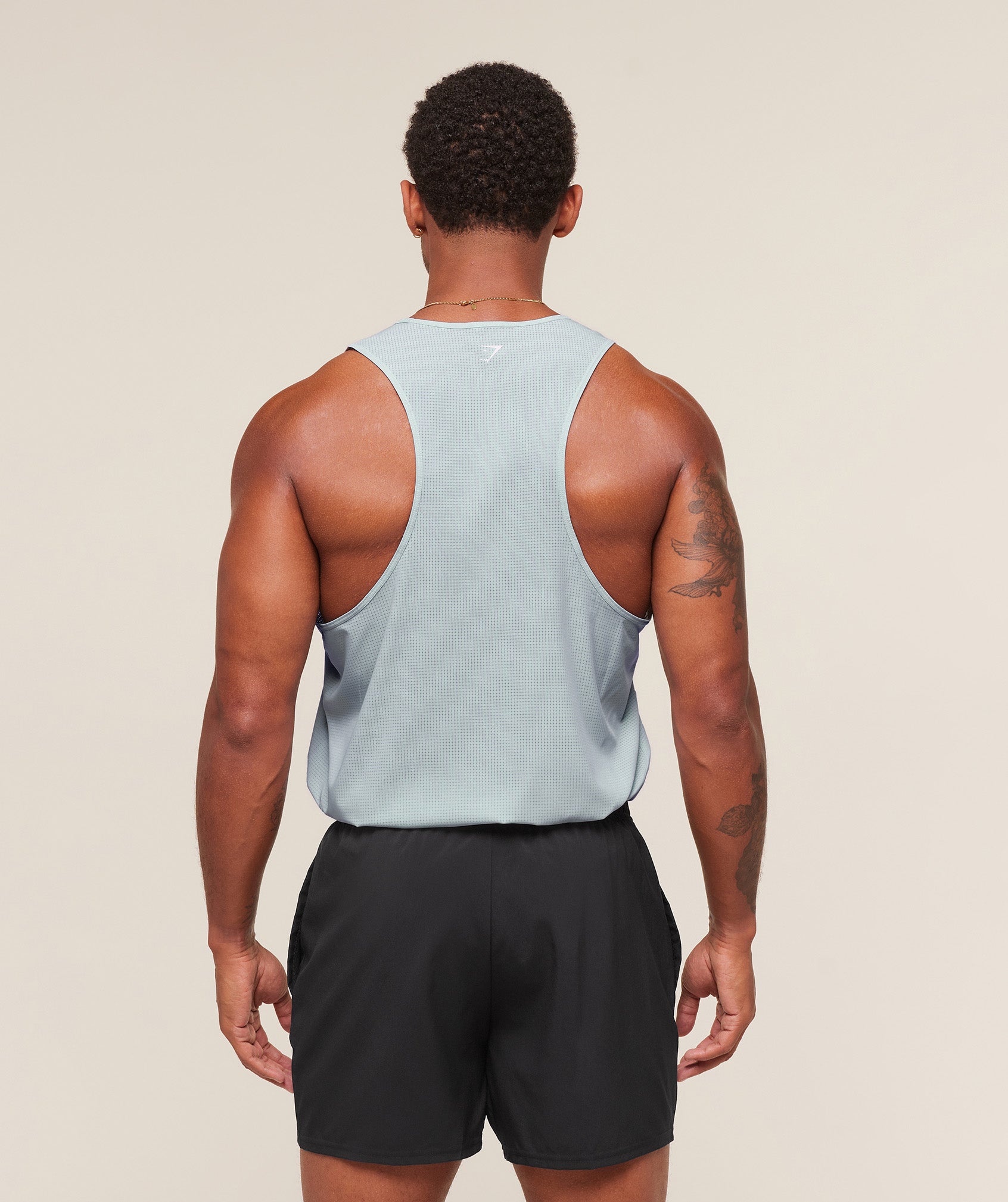 Gymshark Running Tank Smoke Blue