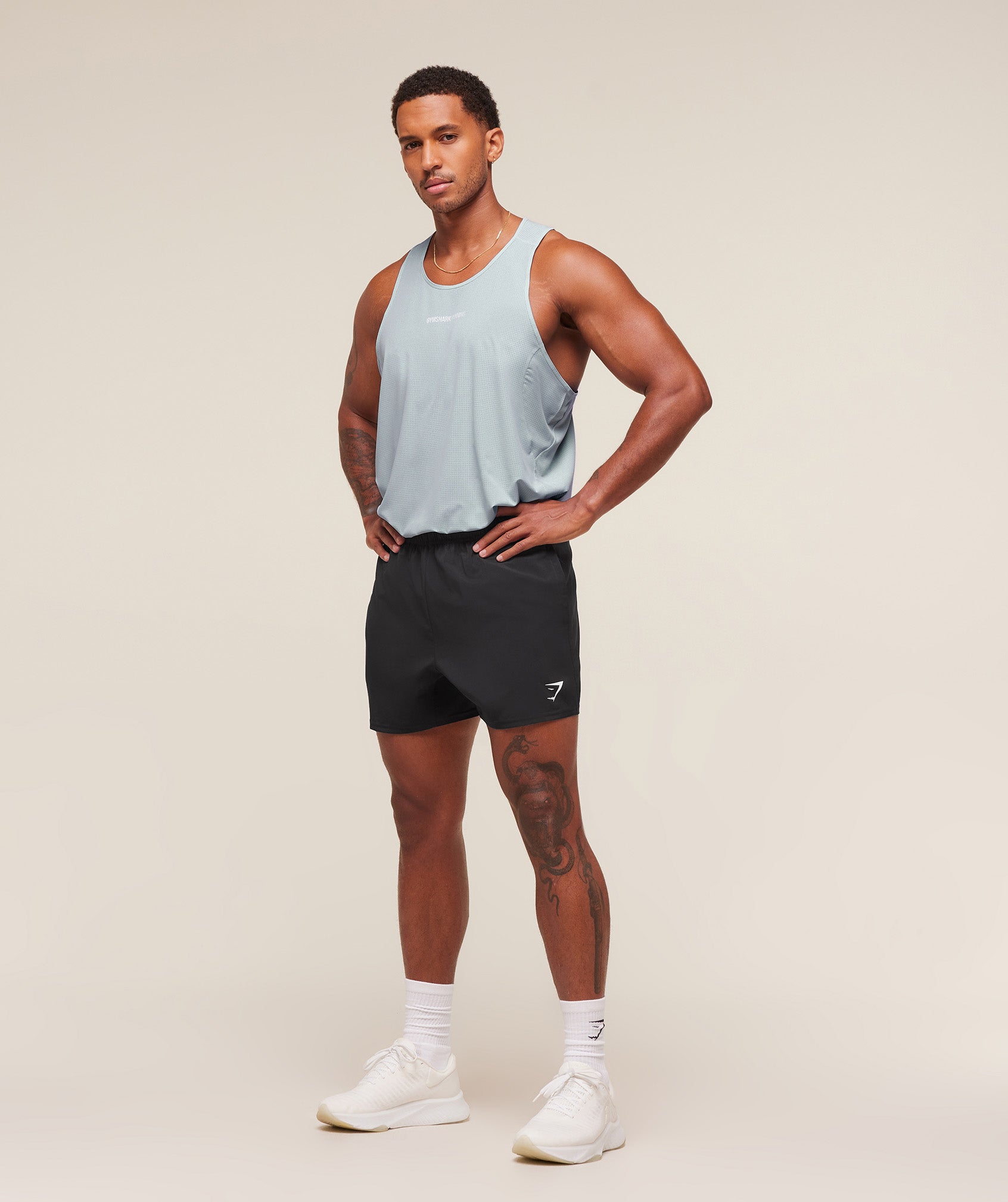 Gymshark Running Tank Smoke Blue