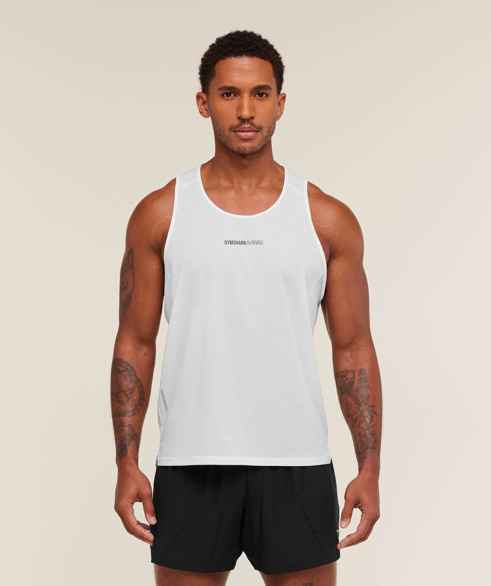 Gymshark Running Tank White
