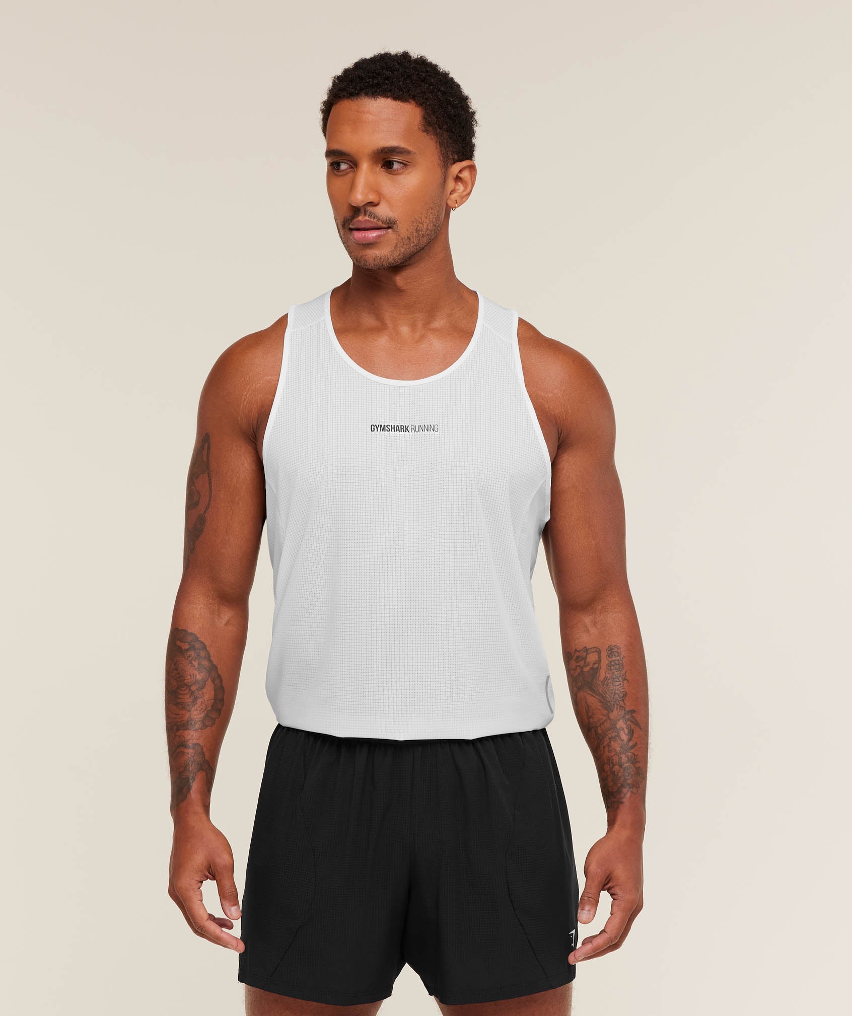 Gymshark Running Tank White