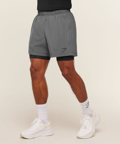 Gymshark Sport 5" 2 In 1 Shorts Dark Grey
