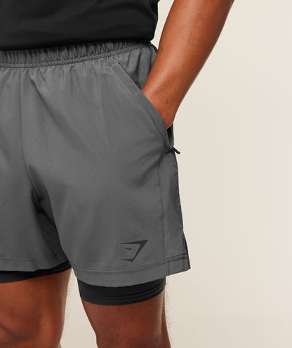 Gymshark Sport 5" 2 In 1 Shorts Dark Grey