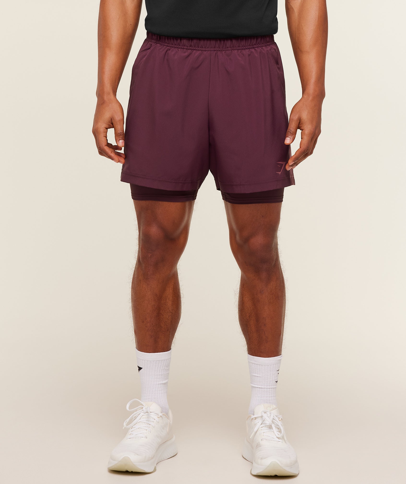 Gymshark Sport 5" 2 In 1 Shorts Impact Burgundy