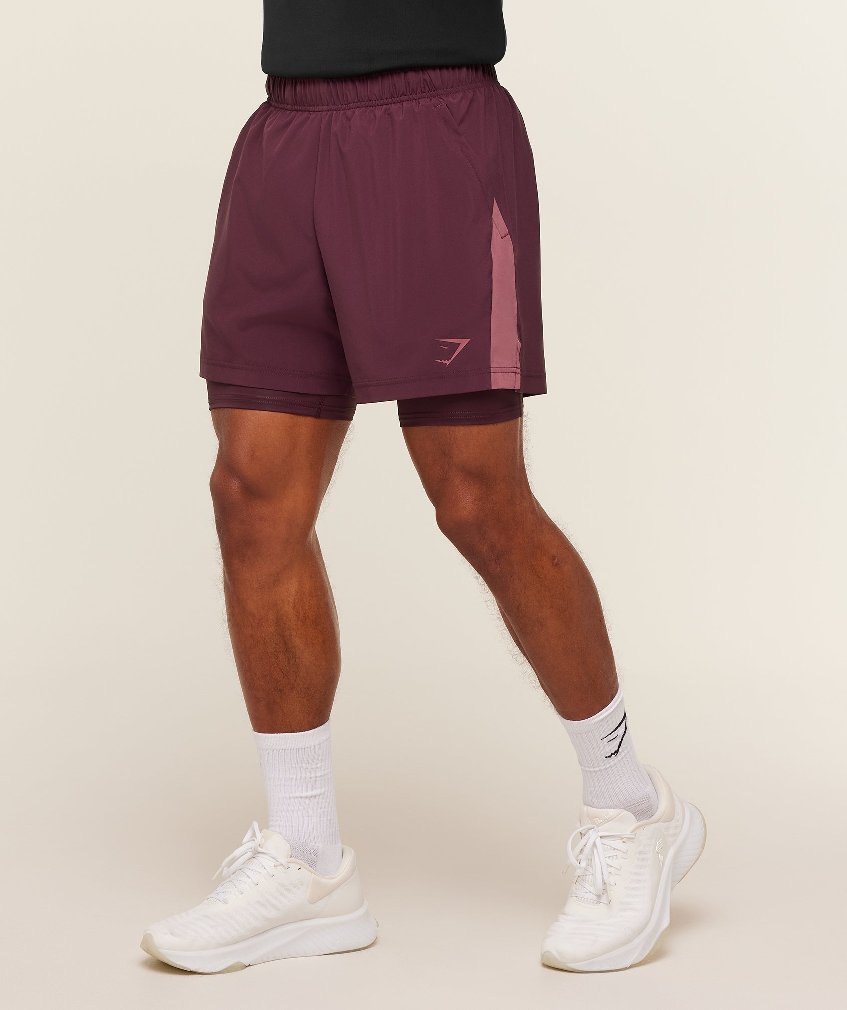 Gymshark Sport 5" 2 In 1 Shorts Impact Burgundy