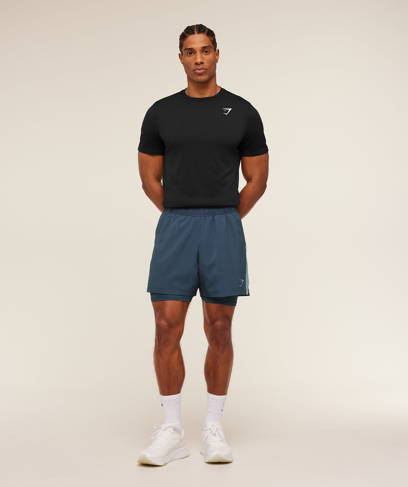 Gymshark Sport 5" 2 In 1 Shorts Stealth Blue