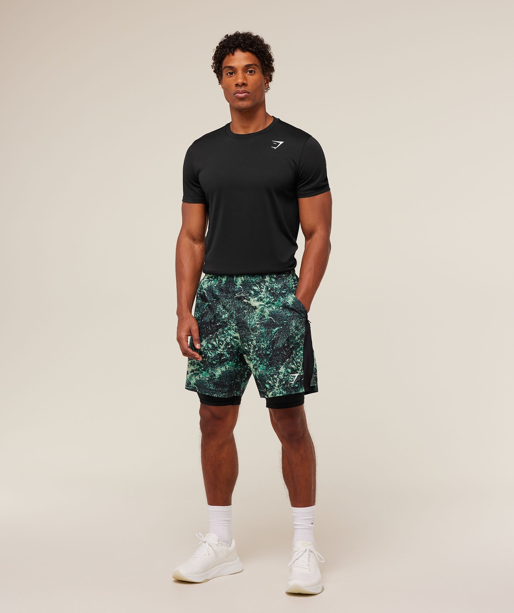 Gymshark Sport 7" 2 In 1 Shorts Active Green