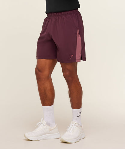 Gymshark Sport  7" Shorts Impact Burgundy