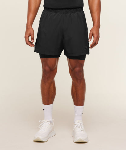 Gymshark Sport 5" 2 In 1 Shorts Black