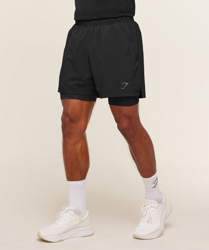 Gymshark Sport 5" 2 In 1 Shorts Black