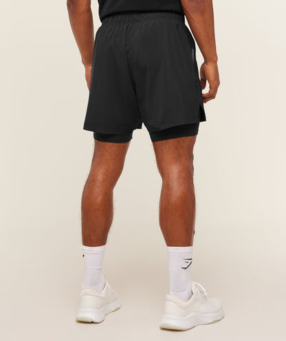 Gymshark Sport 5" 2 In 1 Shorts Black