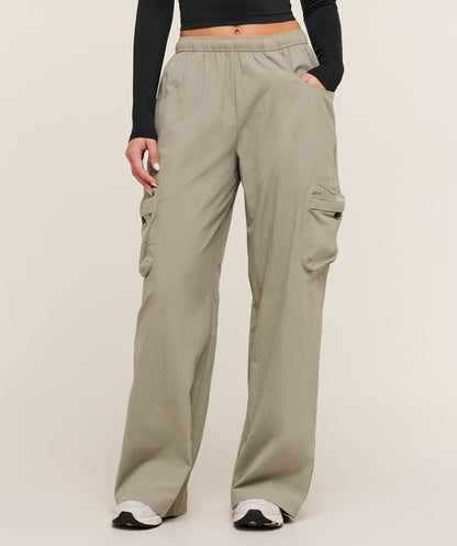 Women's Gymshark Cargo Pants Linen Brown