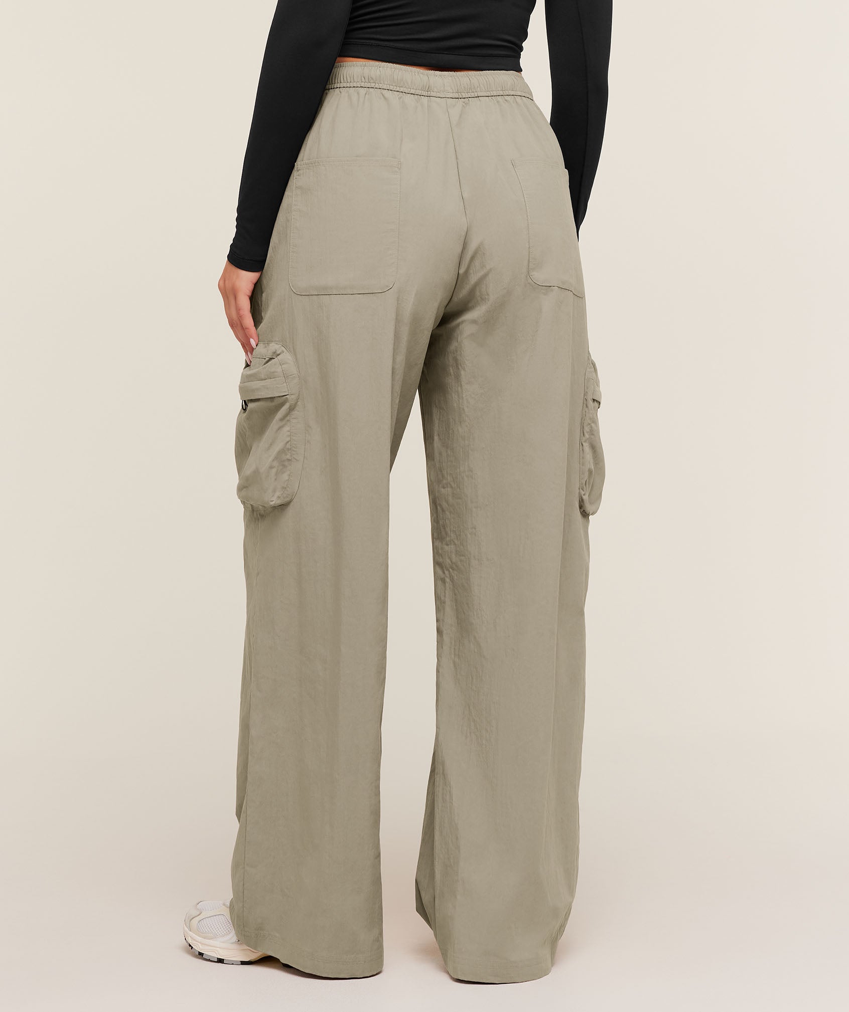 Women's Gymshark Cargo Pants Linen Brown