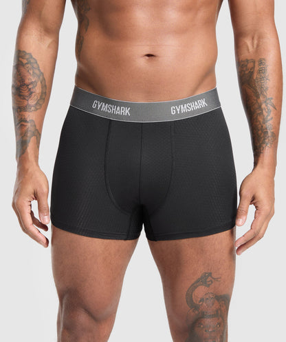Gymshark Sports Tech Boxer 3Pk Black