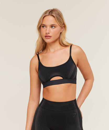 Women's Gymshark Charge Seamless Sports Bra Black