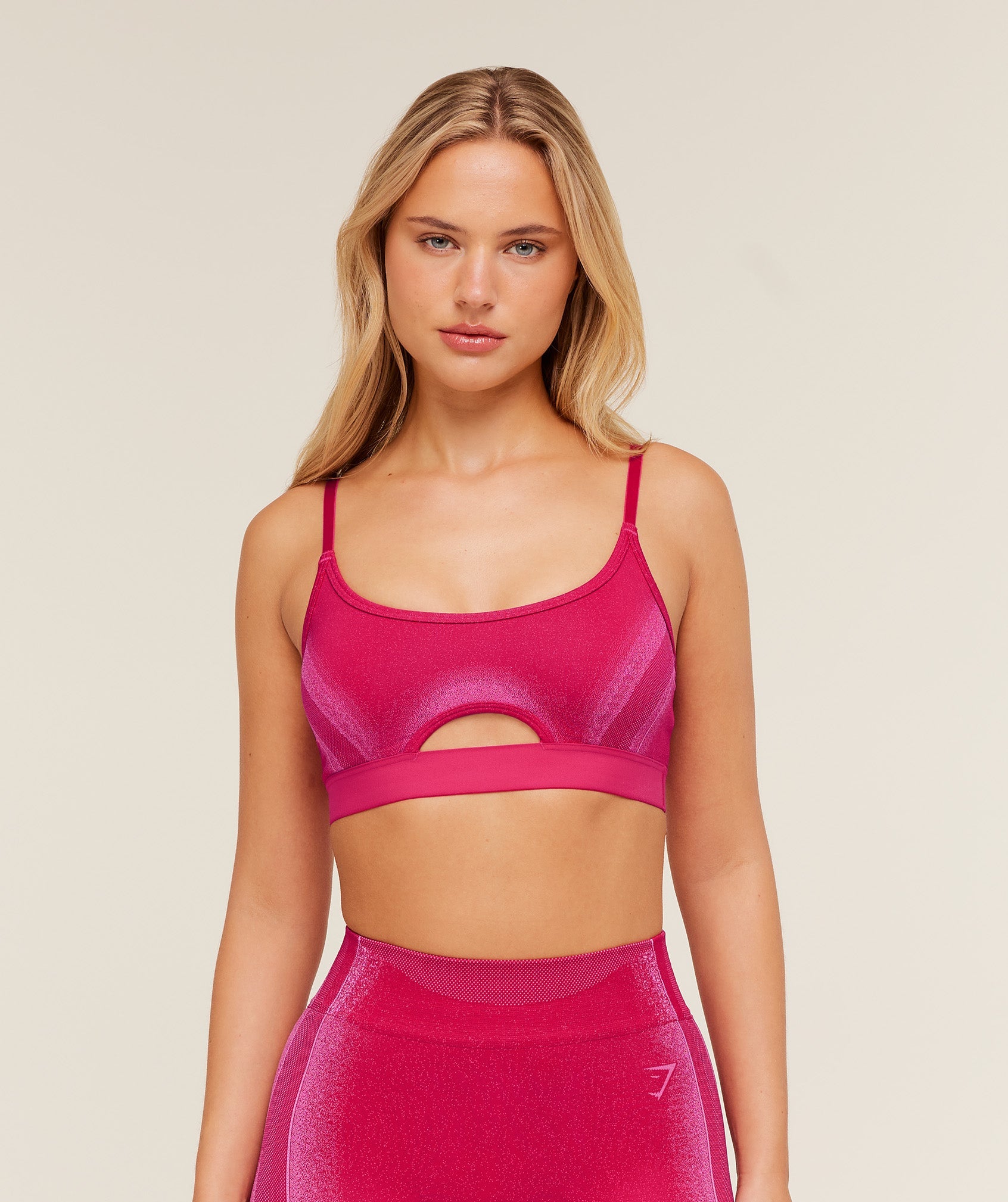 Women's Gymshark Charge Seamless Sports Bra Gs Build Pink