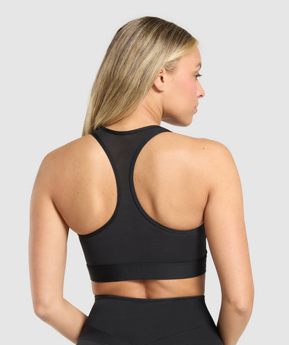 Women's Gymshark Square Neck Sports Bra Black