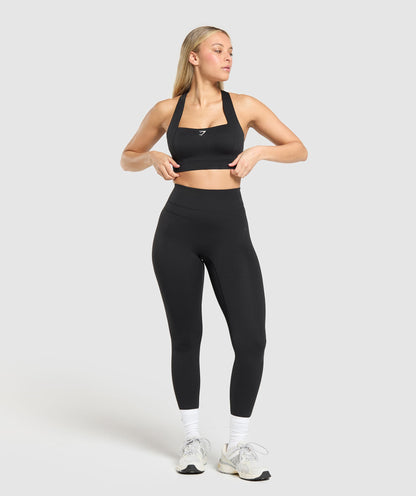 Women's Gymshark Square Neck Sports Bra Black