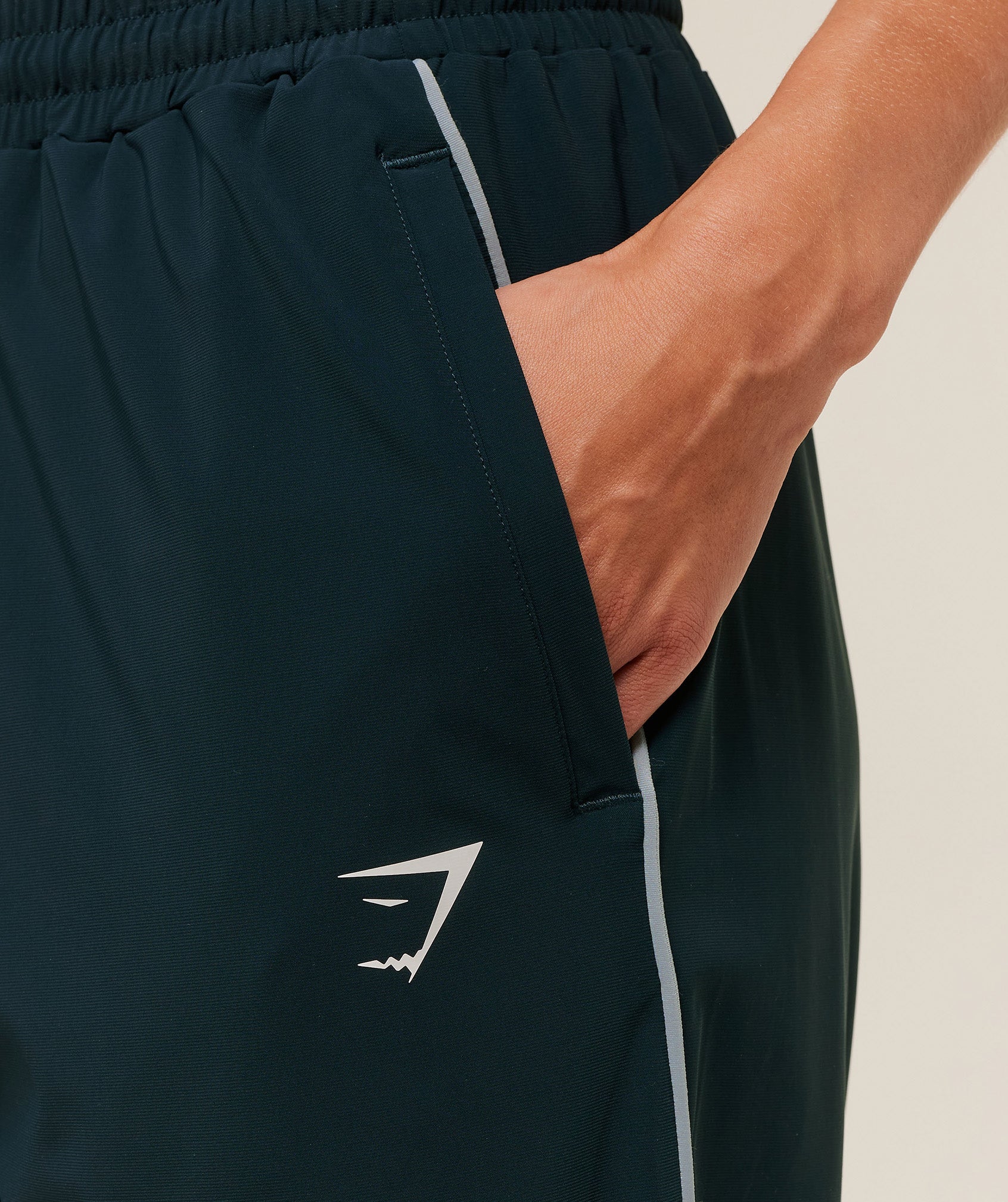 Women's Gymshark Stitch Feature Woven Pants Deep Petrol Blue